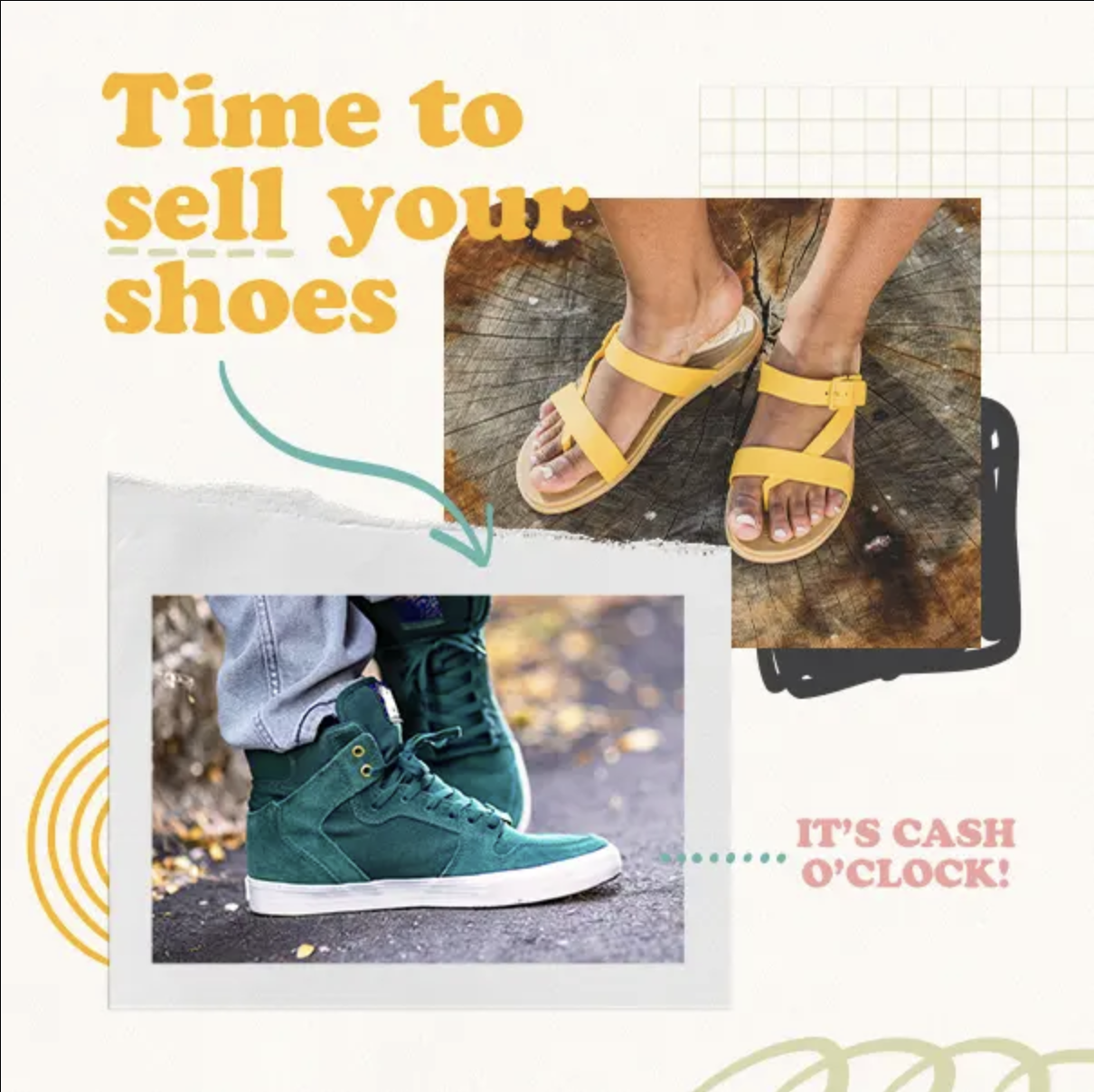 Time to sell your shoes. It's Cash o'clock!